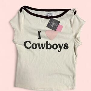Xs i love cowboys ribbed baby tee New with tags